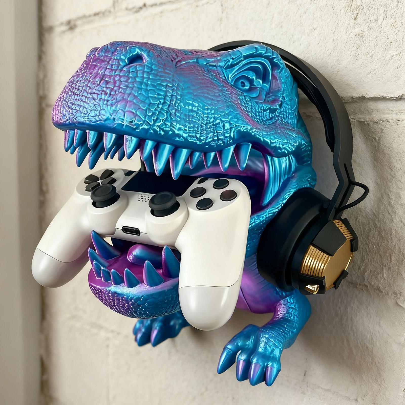 3D Printing Wall - Penyangga Headphone dan Kontroler Game Dinosaurus