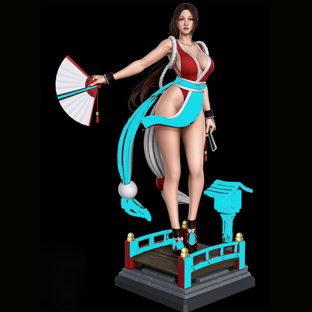 3D Printing Nyc - 1/24 Patung Resin Miniatur Gadis Berambut