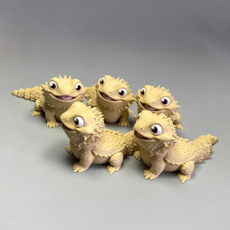3D Printing Lizard - Patung Naga Berjenggot Lucu Cetak 3D,