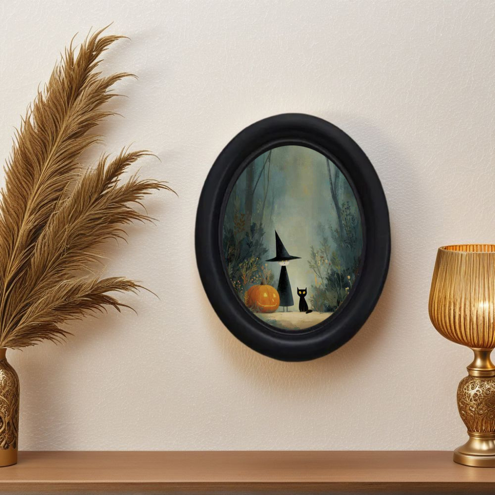 3D Printing Wall - Mural Seni Dinding Penyihir Halloween Vintage