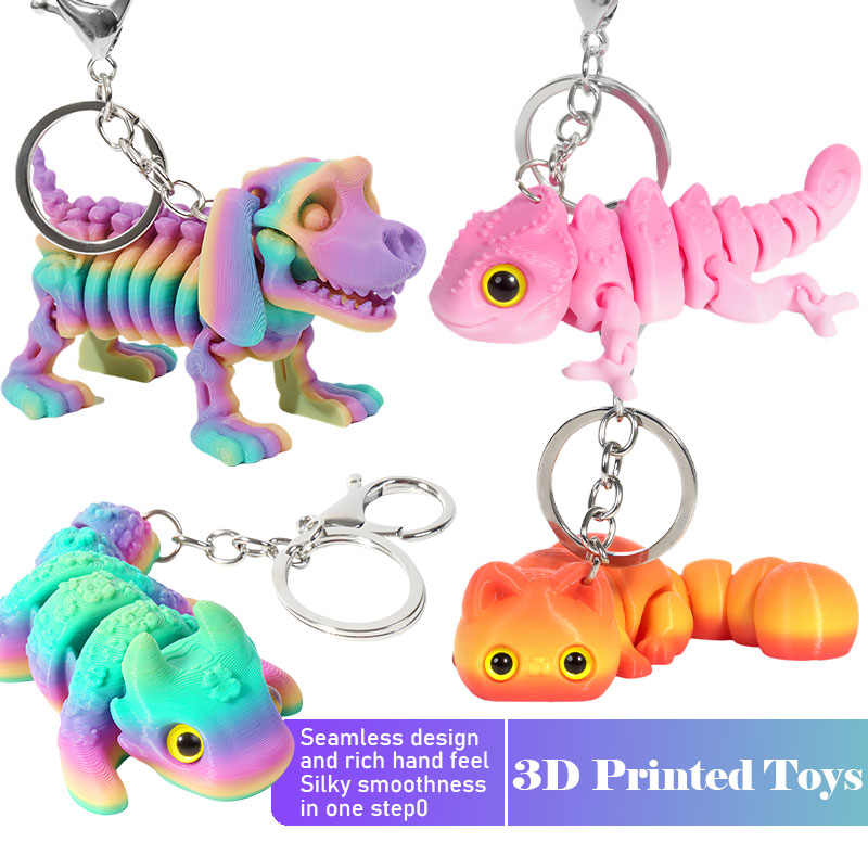 3D Printing Gif - Gantungan Kunci Bunglon Cetak 3D Gantungan