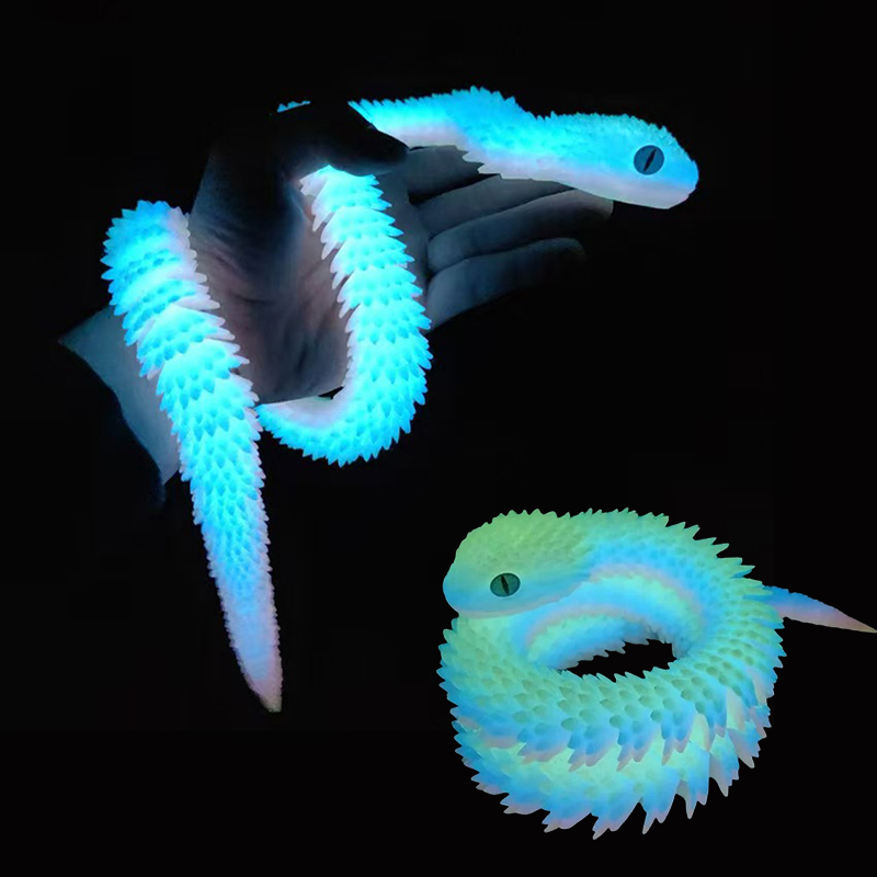 3D Printing Lizard - 30/60/80Cm 3D Cetak Ular Bercahaya Sambungan