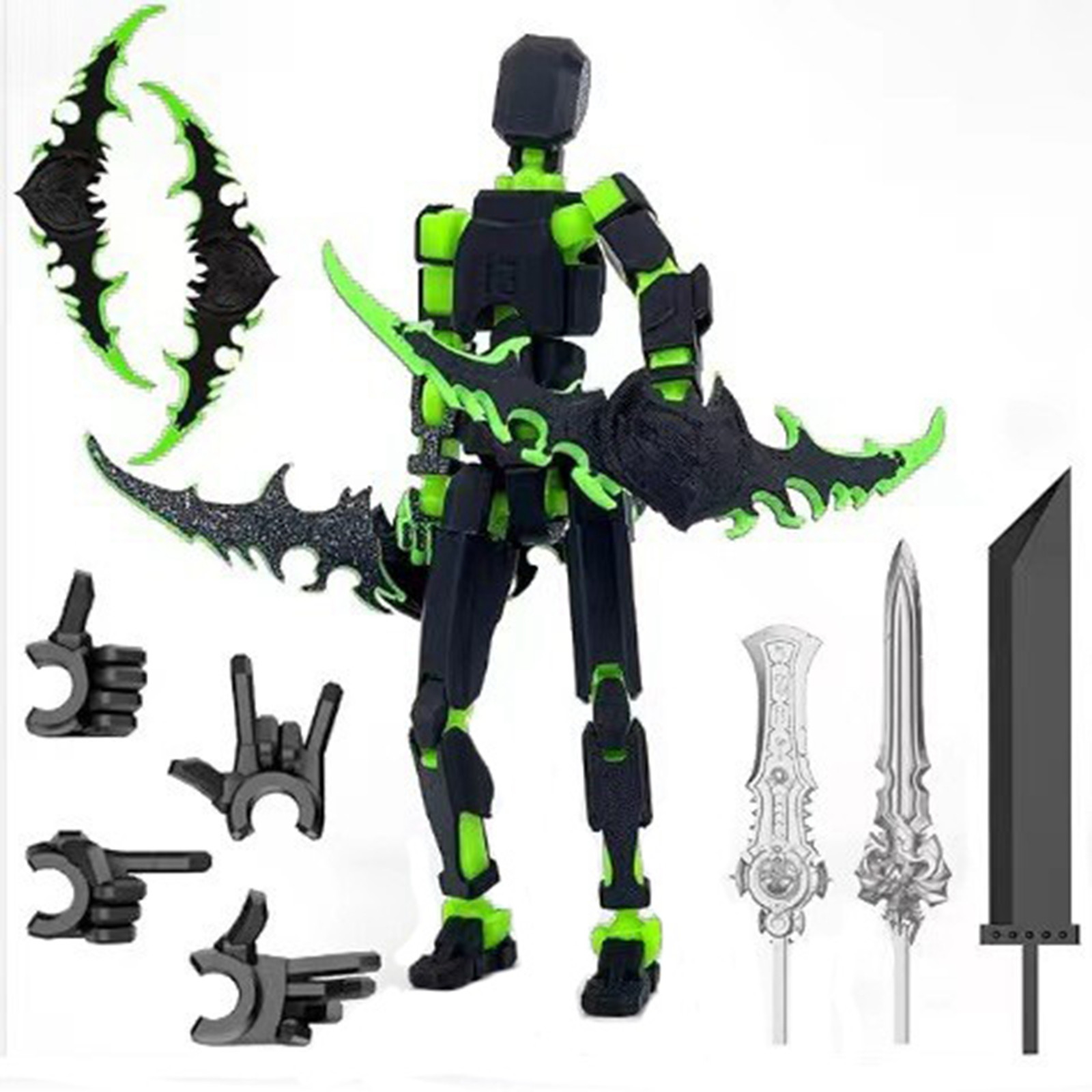 3D Printing Action Figure - Titan 13 dengan mainan figur sayap