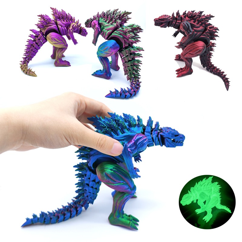 3D Printing Action Figure - Mainan Mini Figur Aksi Dinosaurus Otot