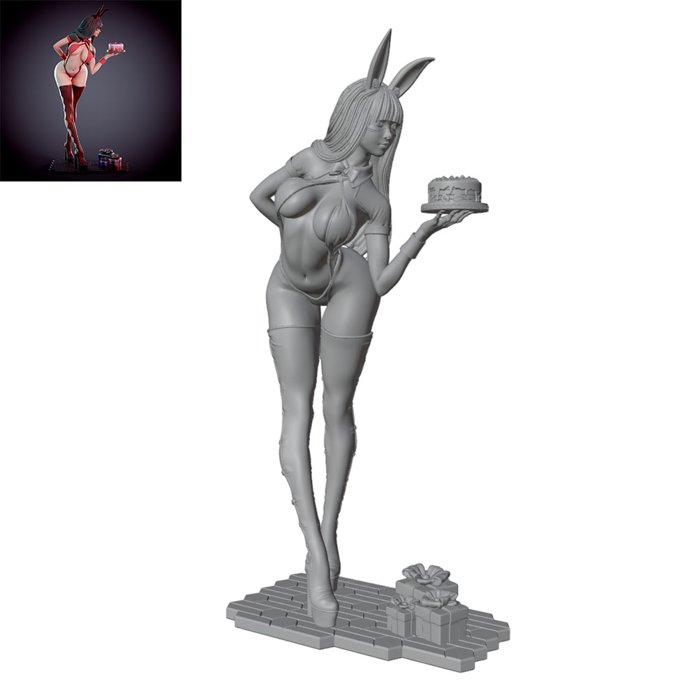 3D Printing Nyc - 1/24/12/6 Karakter gadis kelinci bertema pesta