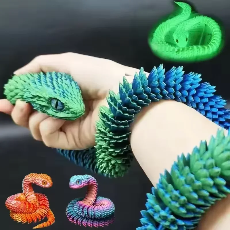 3D Printing Simulator - Patung Mainan Fidget Sendi Bergerak Ular