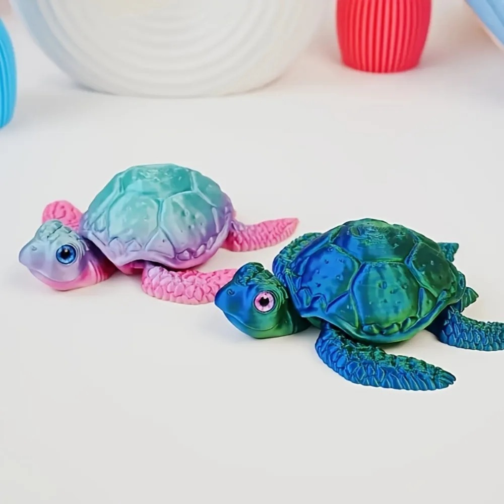 3D Printing Action Figure - Ornamen Kura-Kura Cetak 3D Bahan PLA