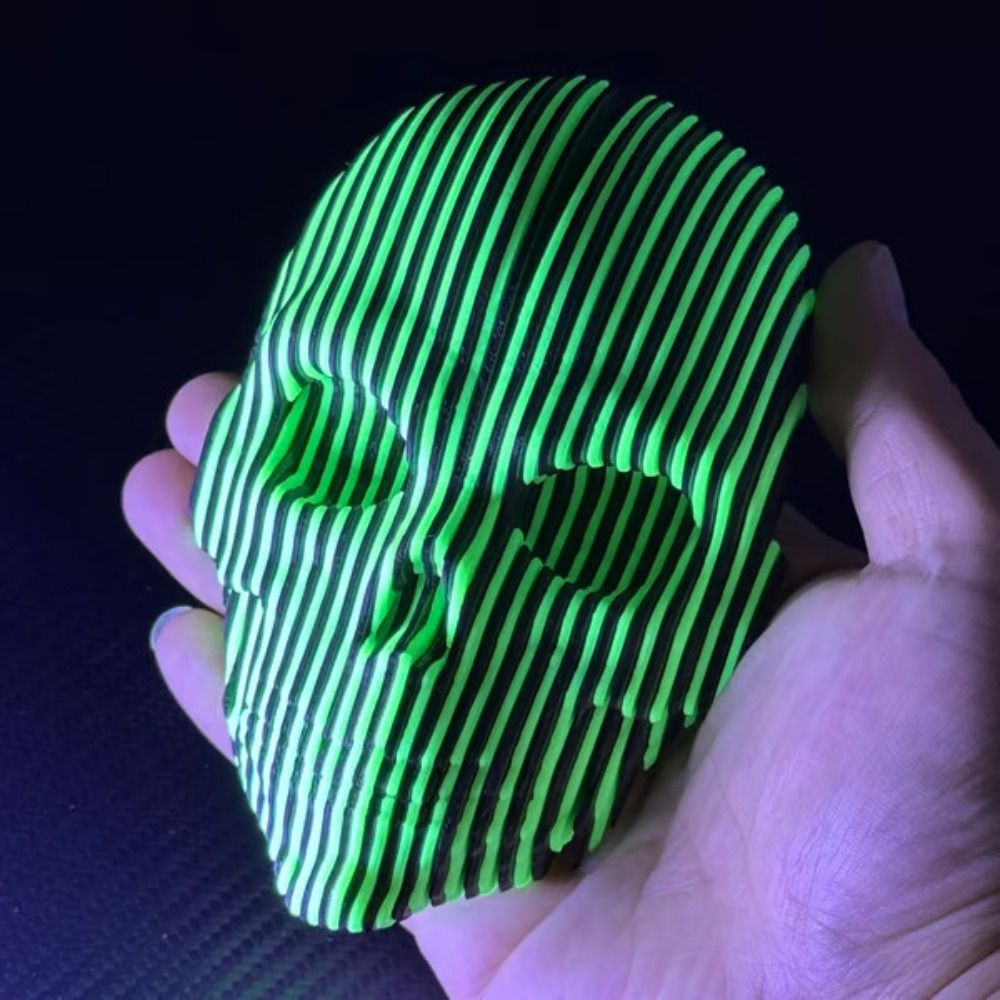 3D Printing Simulator - Ilusi Visual Model Simulasi Tengkorak Cetak
