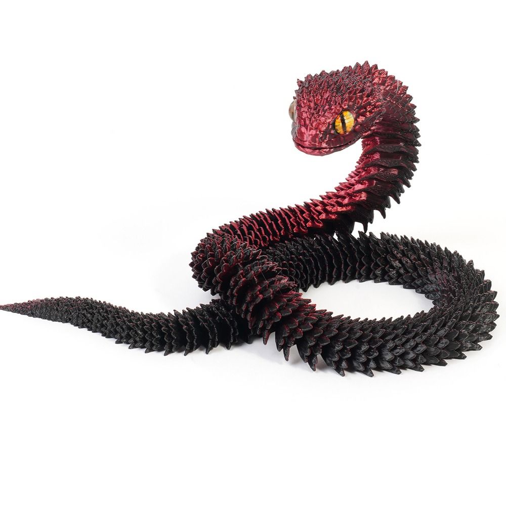 3D Printing Simulator - Ular Cetak 3D Realistis 30/45/60cm Ornamen
