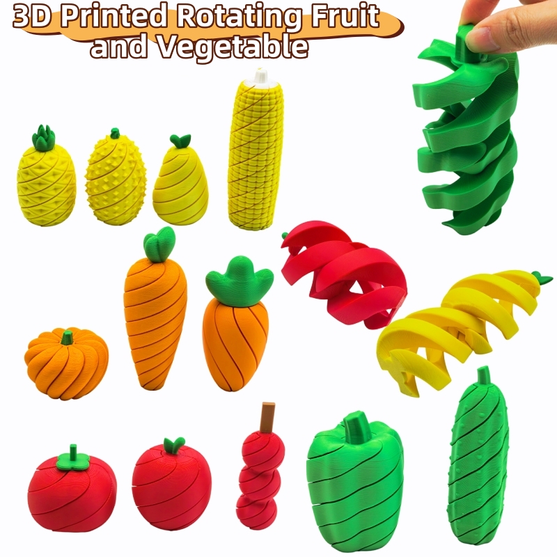 3D Printing Gif - Seri Mainan Penghilang Stres Buah dan