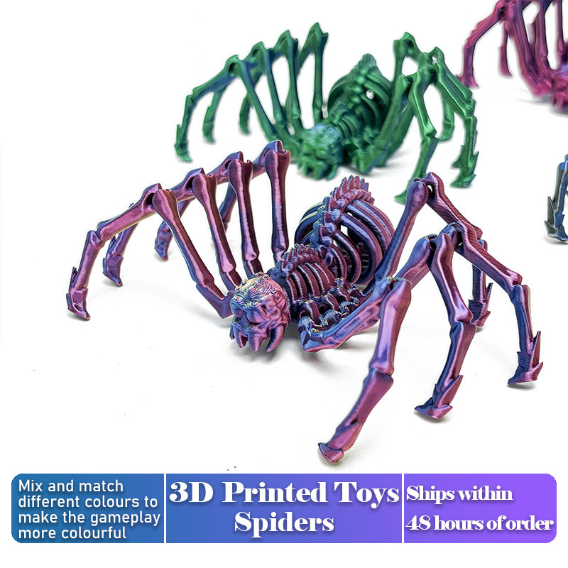 3D Printing Lizard - Model Laba-laba 3D Cetak Artikulasi, Ornamen