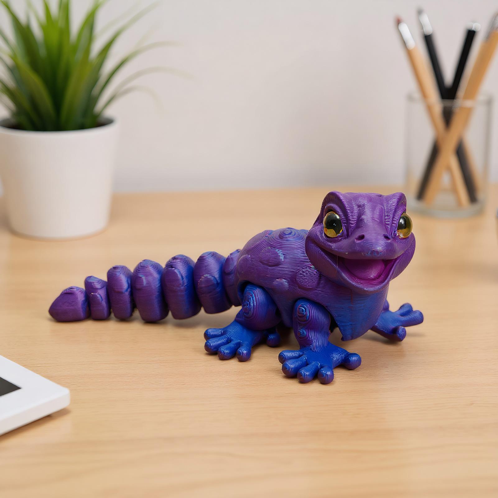 Patung Kadal Gecko Cetak 3D Ma - 3D Printing Lizard ulasan dan harga