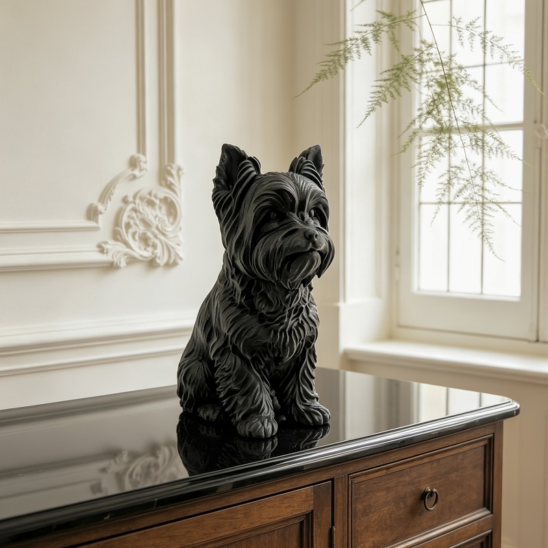 Patung Yorkshire Terrier Hitam - 3D Printing Yorkshire ulasan dan harga