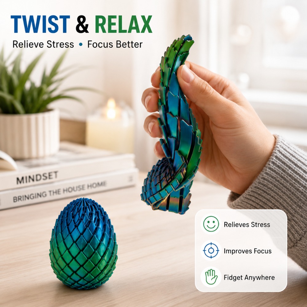 Mainan Telur Naga Putar 3D Pri - 3D Printing Lizard ulasan dan harga
