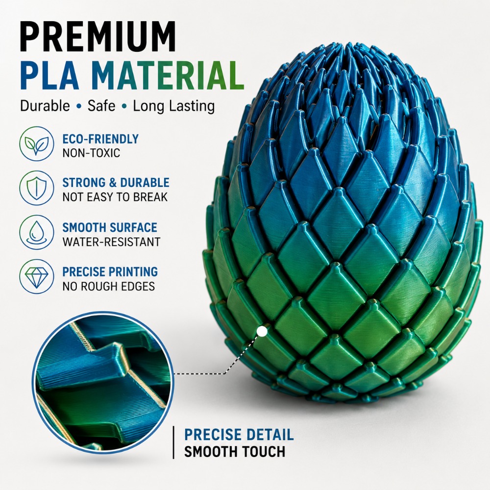 Mainan Telur Naga Putar 3D Pri - 3D Printing Lizard ulasan dan harga