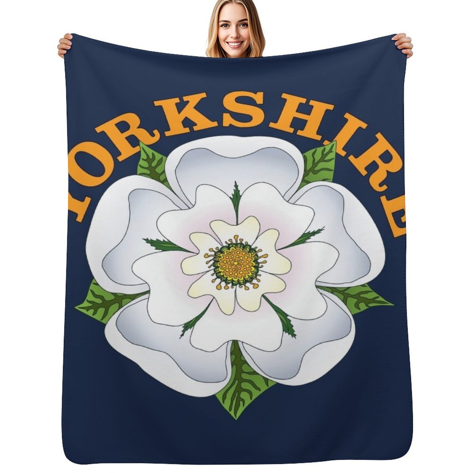 Selimut Lempar White Rose of Y - 3D Printing Yorkshire ulasan dan harga